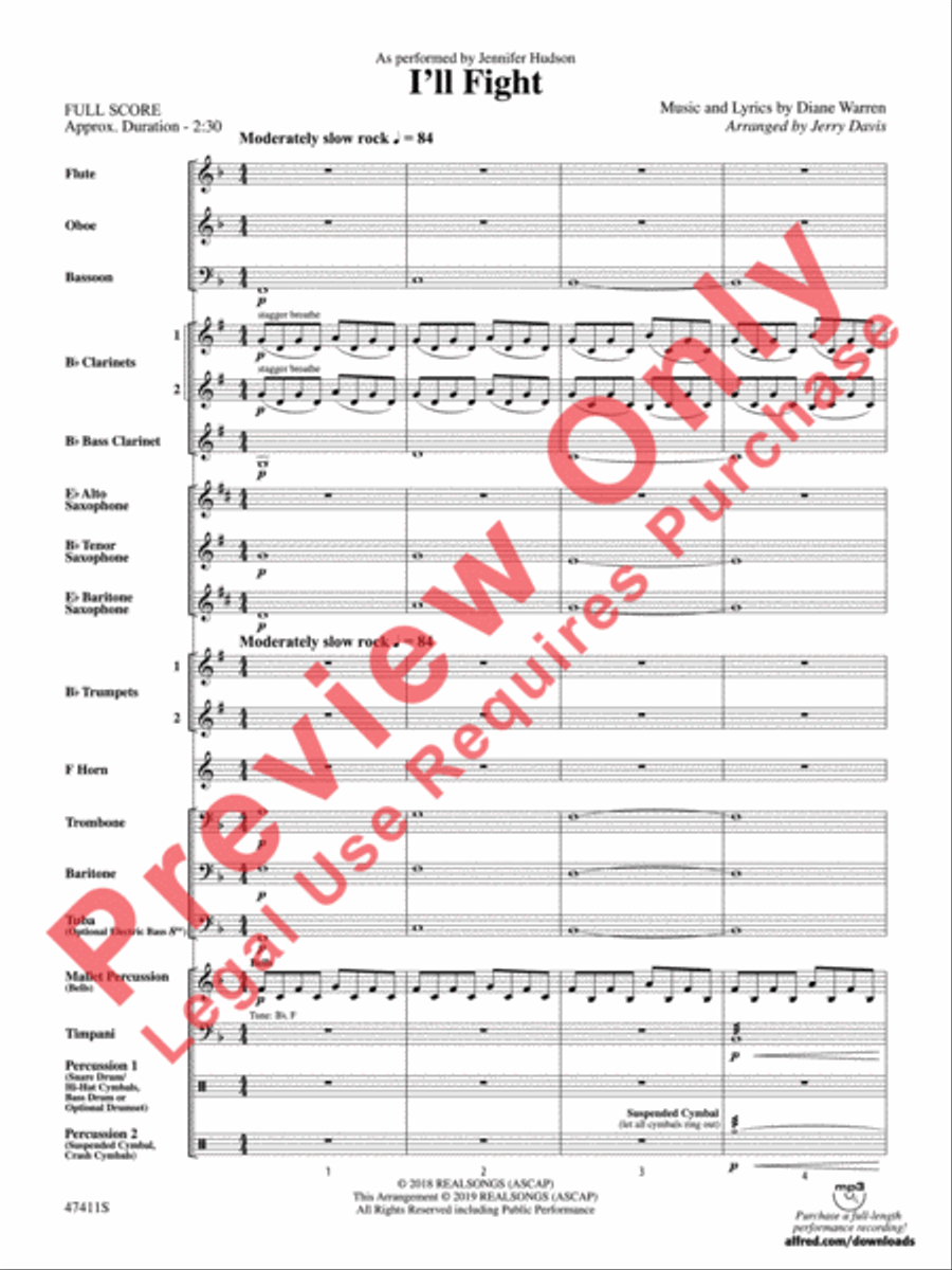 I'll Fight Concert Band scores gallery preview page 4
