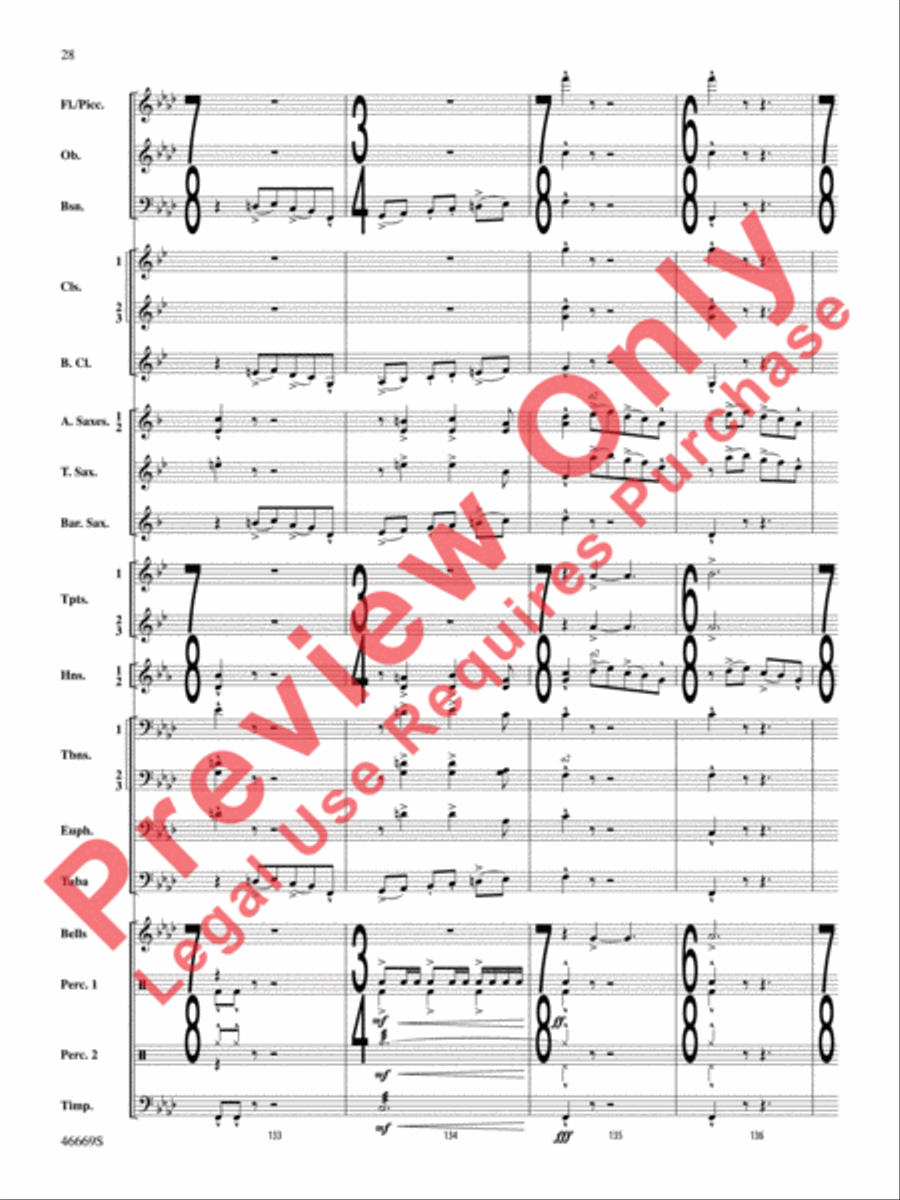 Oracles of the Sirocco Concert Band scores gallery preview page 29