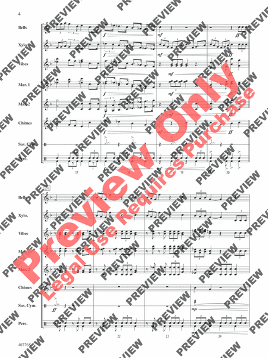 Star Wars Medley Star Wars Medley Percussion Ensemble scores gallery preview page 21