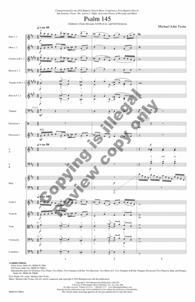 Psalm 145 (Orchestra Score)