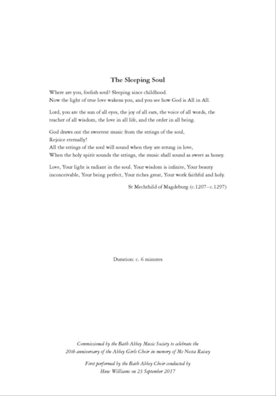 The Sleeping Soul Choir scores gallery preview page 4