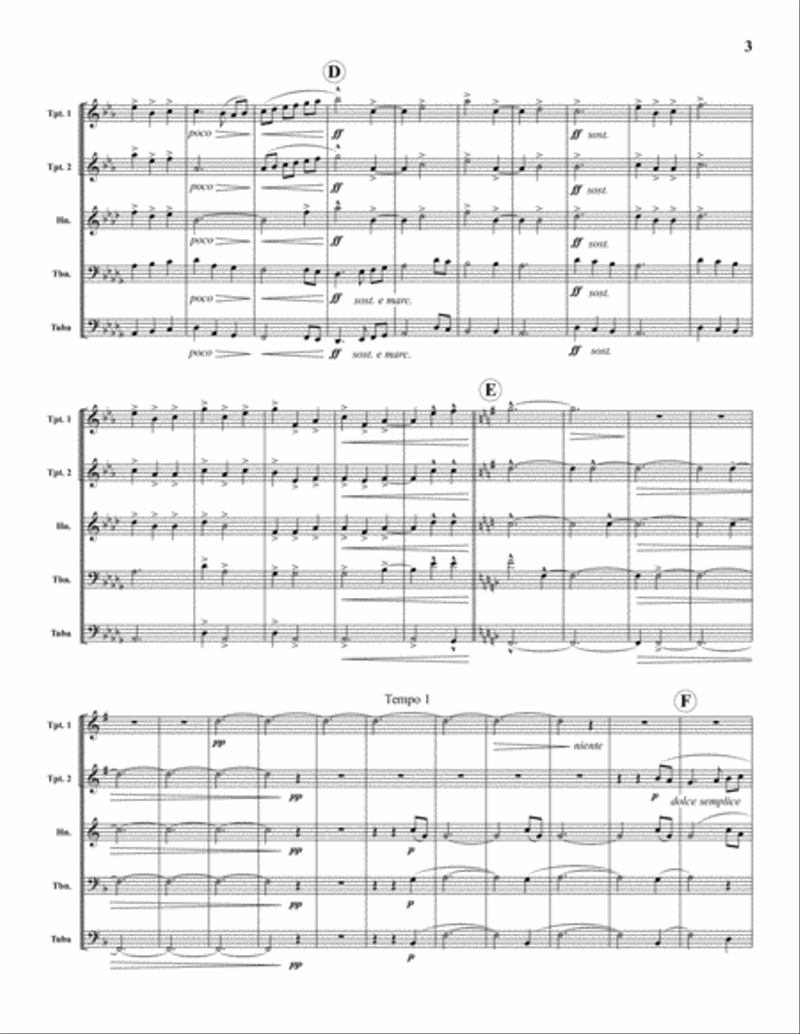 Carols for Brass, Set 1 Brass Quintet scores gallery preview page 3