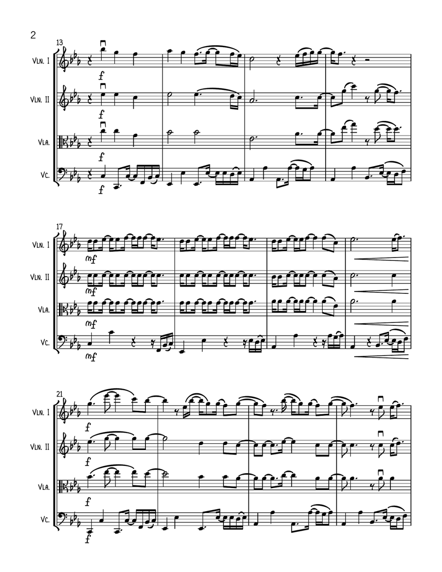 Adore You String Quartet scores gallery preview page 2