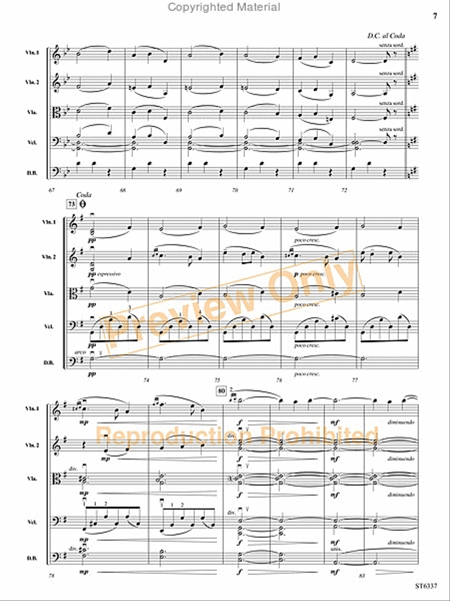 Menuet and Rigaudon String Orchestra scores gallery preview page 8