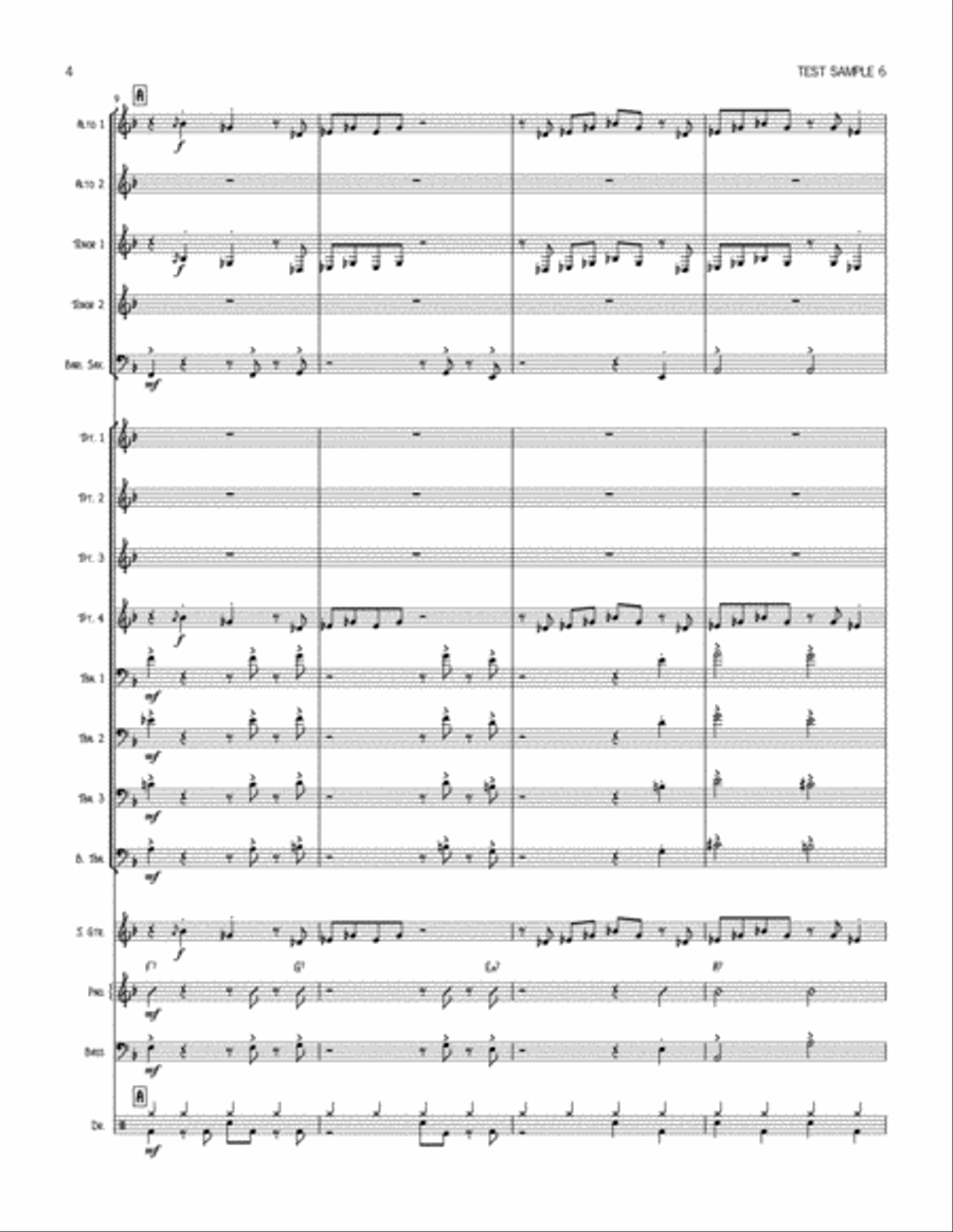 Test Sample 6 Jazz Ensemble scores gallery preview page 4