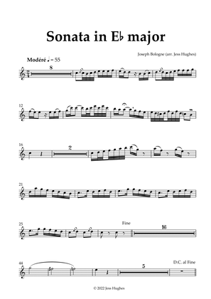 Sonata (i. Andante) (arr. for E-flat saxophone and harp) Saxophone Part