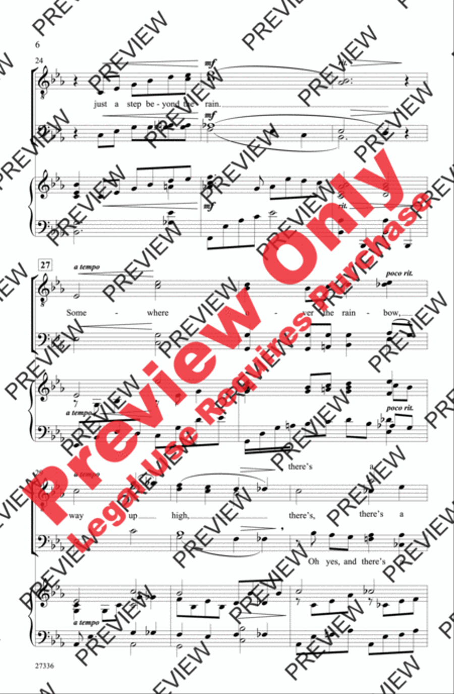 Over the Rainbow Over the Rainbow Men's Choir scores gallery preview page 5
