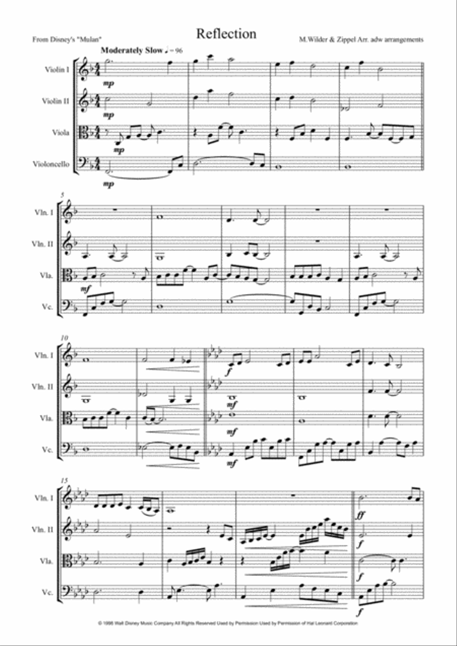 Reflection Reflection String Quartet scores gallery preview page 2