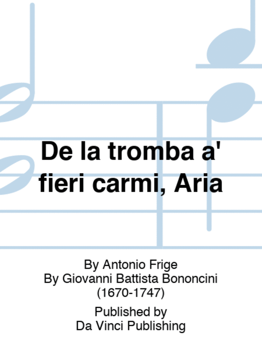 De la tromba a' fieri carmi, Aria Voice Solo scores gallery preview page 1