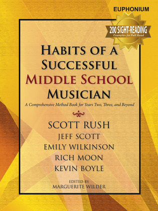Book cover for Habits of a Successful Middle School Musician - Euphonium