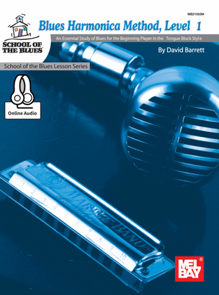 Book cover for Blues Harmonica Method, Level 1