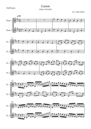 Canon - Johann Pachelbel (Wedding/Reduced Version) for Flute Duo