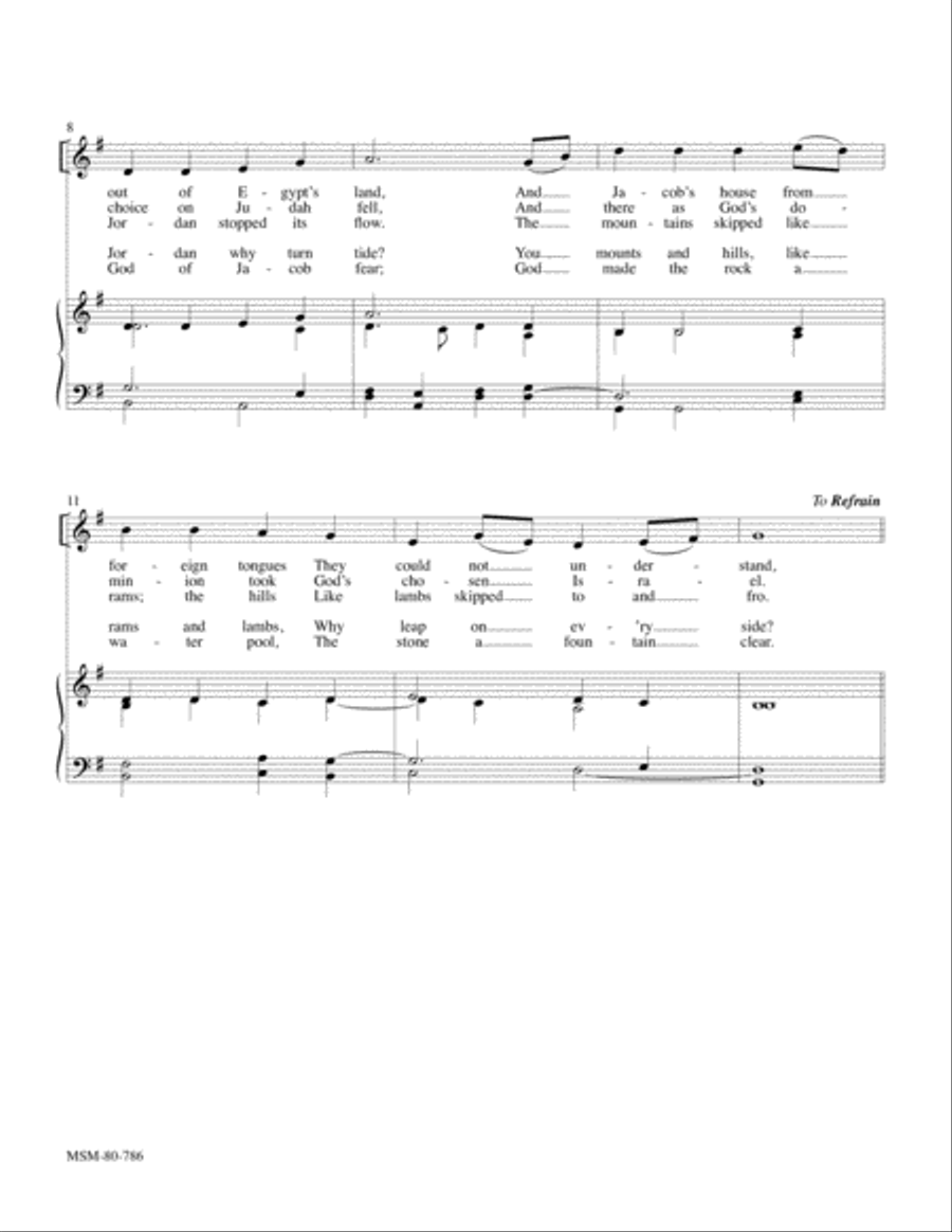 Psalm 114 4-Part scores gallery preview page 2