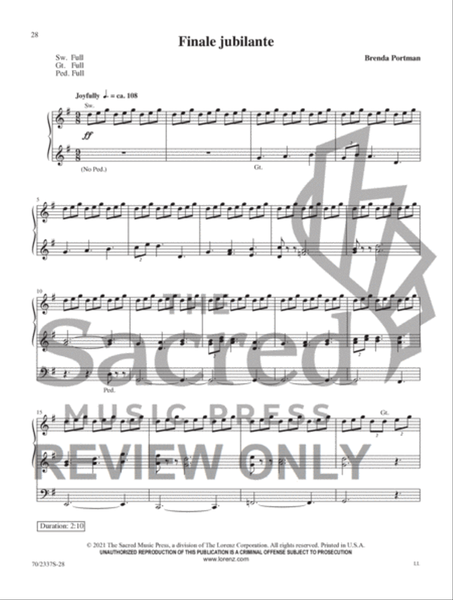 My Song Is Love Unknown Organ Solo scores gallery preview page 20