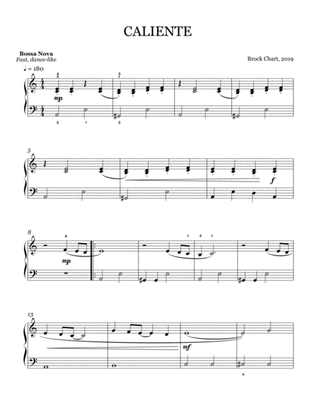 Caliente - Early Intermediate Jazz Piano Solo