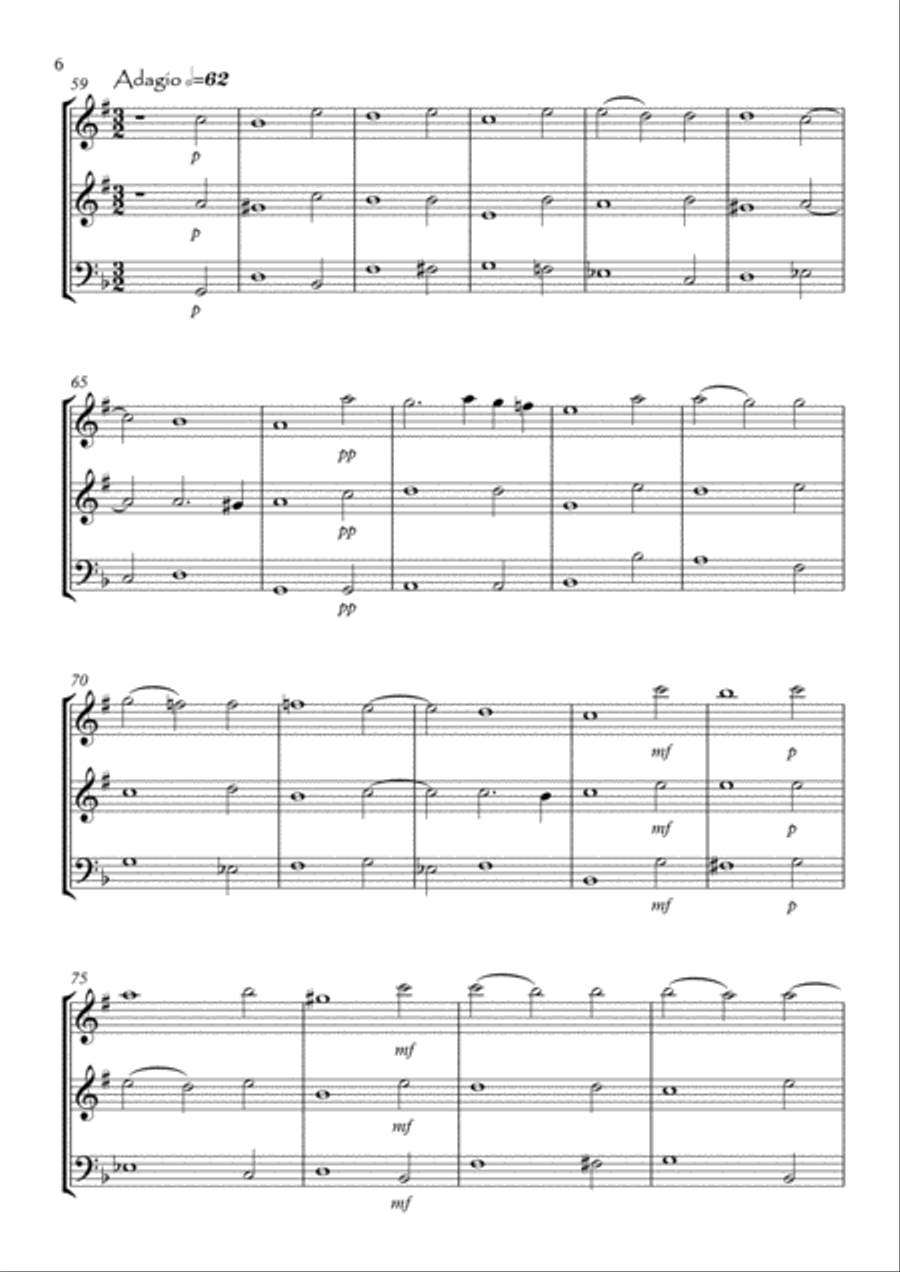 Sonata No.10 Woodwind Trio scores gallery preview page 6