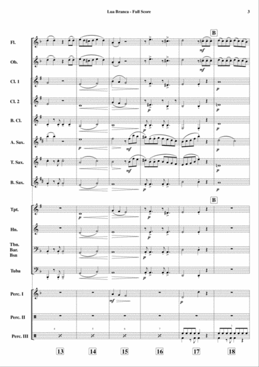 Lua Branca (White Moon) - For Concert Band Concert Band scores gallery preview page 5