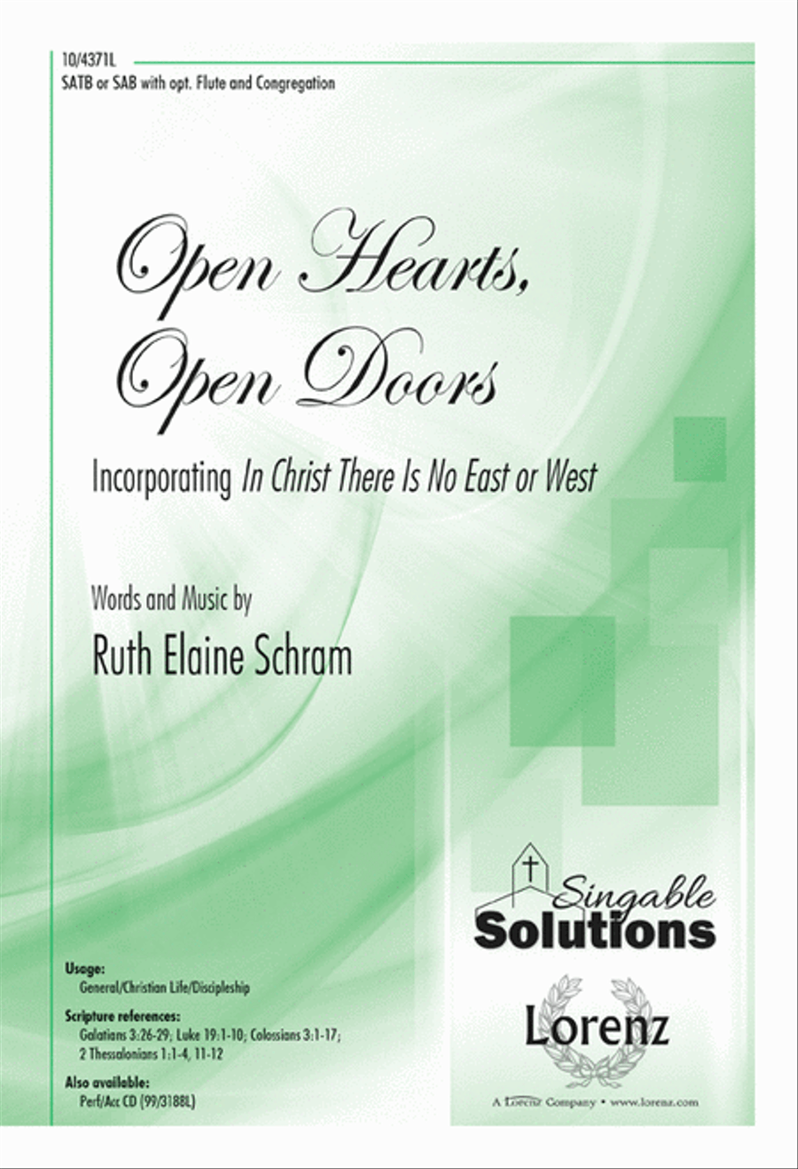 Open Hearts, Open Doors Open Hearts, Open Doors 4-Part scores gallery preview page 1