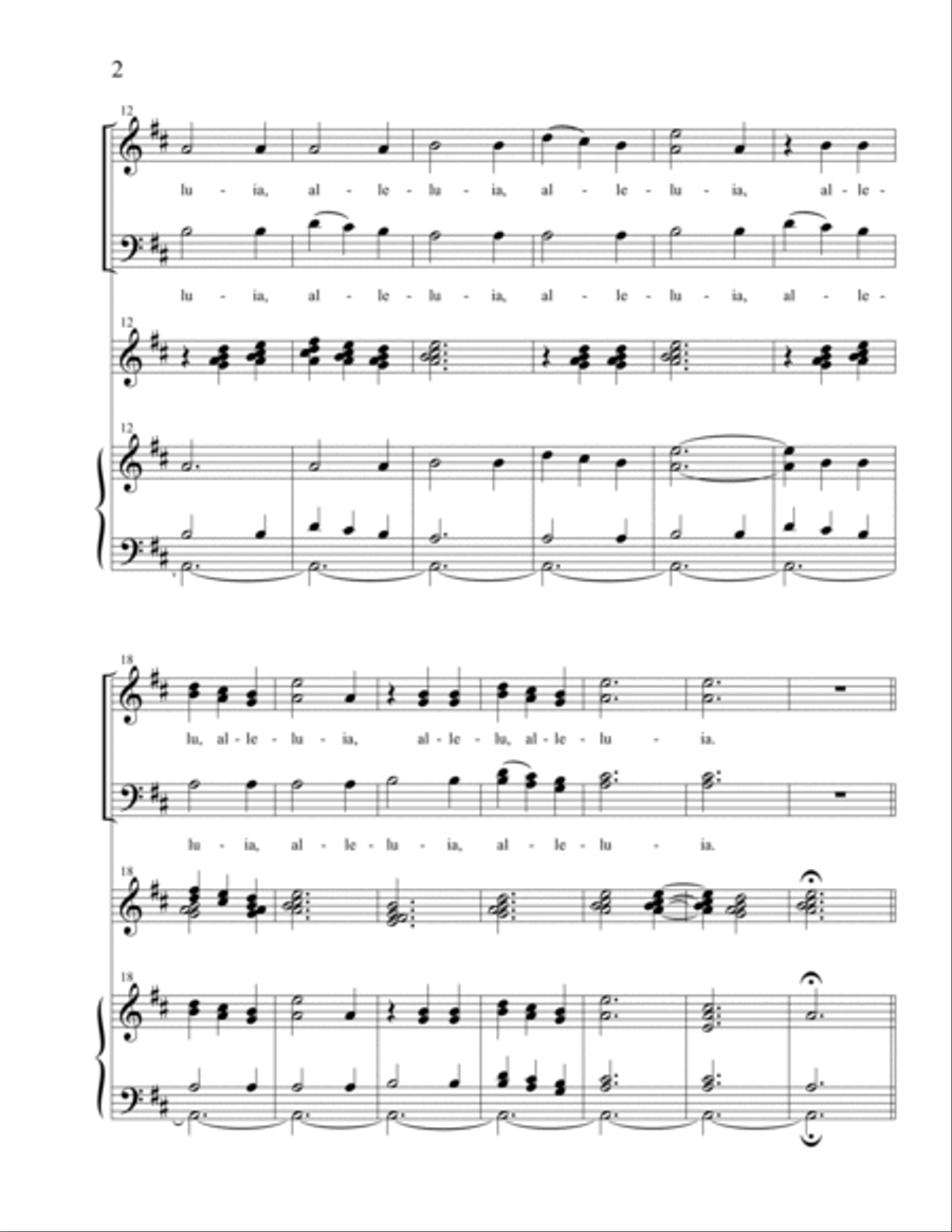 Alleluia (SATB) Alleluia (SATB) 4-Part scores gallery preview page 2