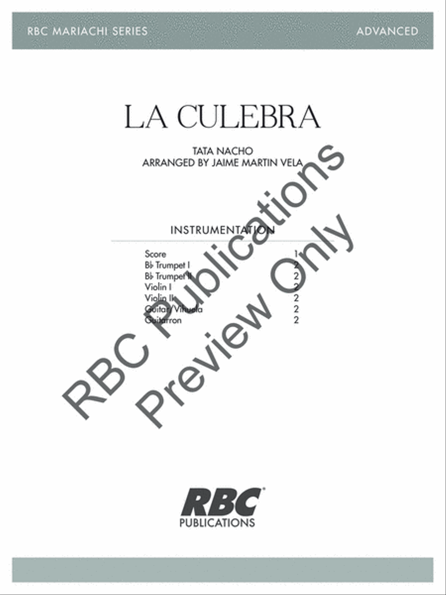 La Culebra Mariachi (Score) Trumpet scores gallery preview page 2