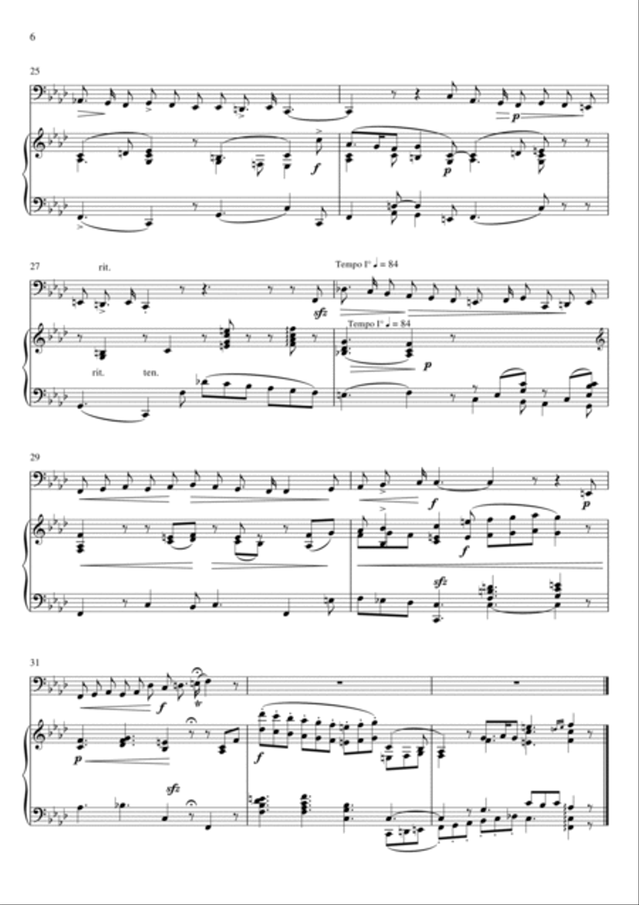 Legrenzi - Che fiero costume (Piano and Tuba) Small Ensemble scores gallery preview page 6