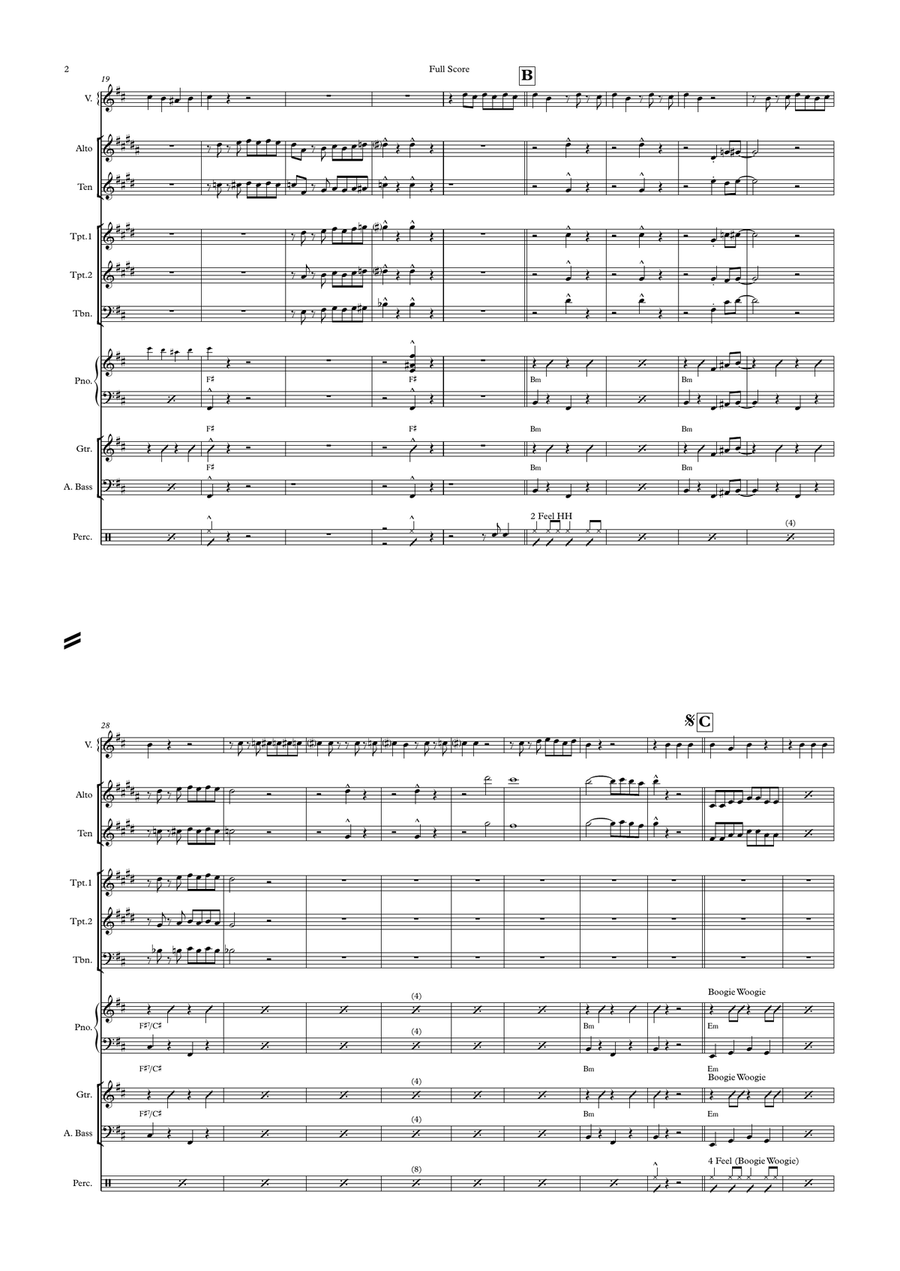 Tu Vuo Fa L'americano Large Ensemble scores gallery preview page 2
