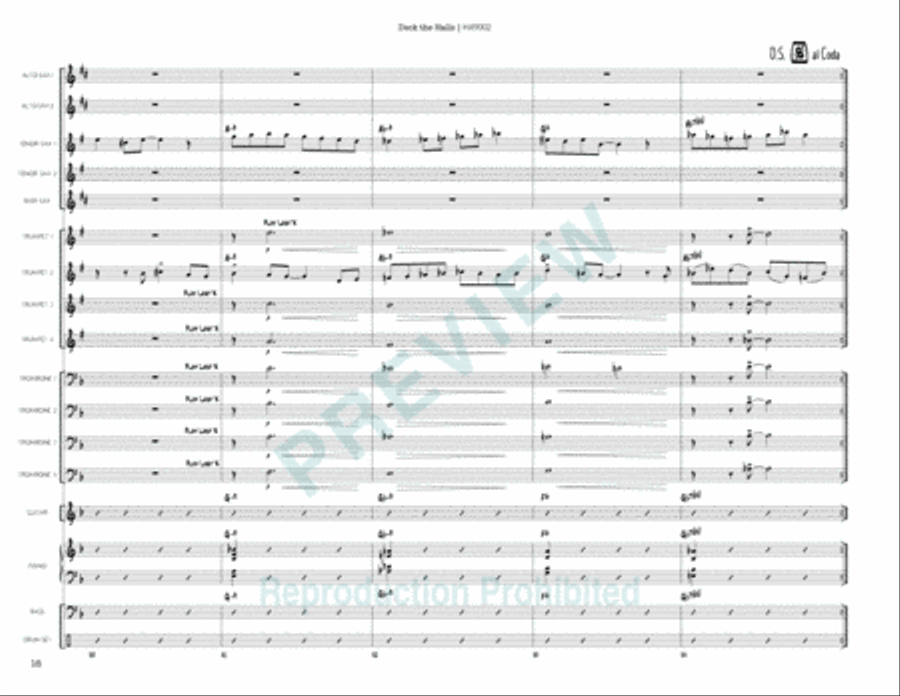 Deck the Halls Deck the Halls Jazz Ensemble scores gallery preview page 19