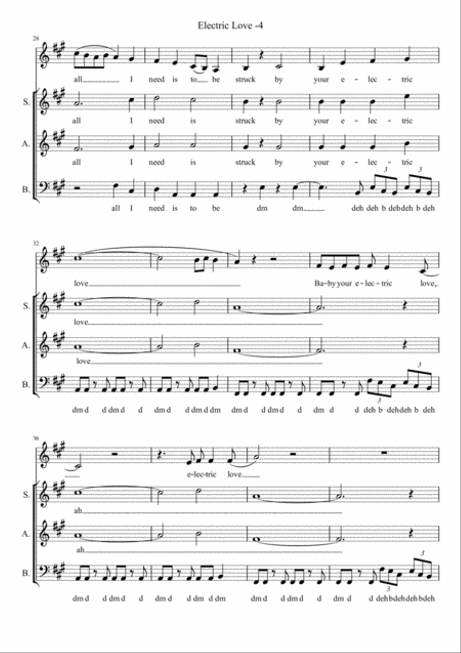 Electric Love 3-Part scores gallery preview page 4