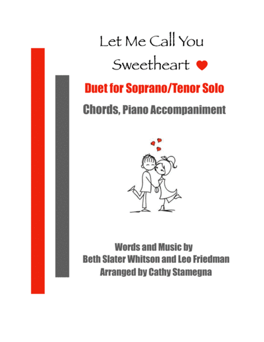 Let Me Call You Sweetheart (Duet for Soprano/Tenor Solo, Chords, Piano Accompaniment) image number null