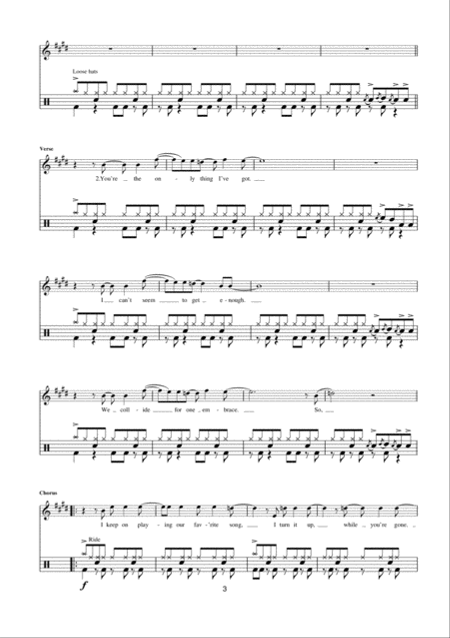 In My Head Drums scores gallery preview page 3