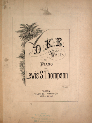 Book cover for D.K.E. Waltz for Piano