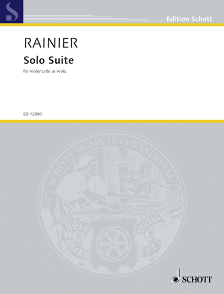 Rainier Solo Suite; Vla Or Cel
