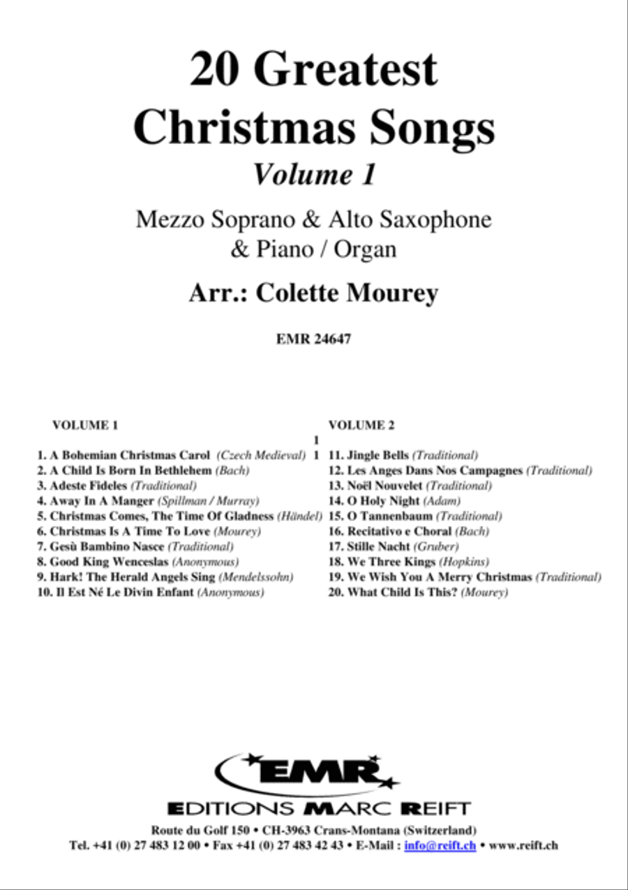 20 Greatest Christmas Songs Vol. 1 Alto Saxophone scores gallery preview page 2