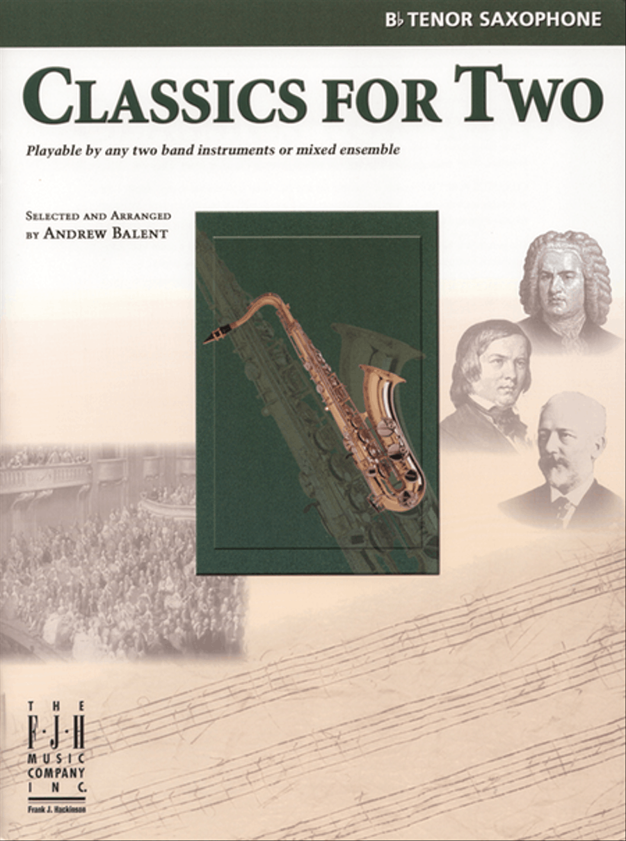 Classics for Two, B-flat Tenor Saxophone Tenor Saxophone scores gallery preview page 1