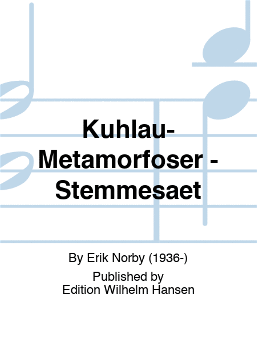 Kuhlau-Metamorfoser - Stemmesæt Set of Parts scores gallery preview page 1
