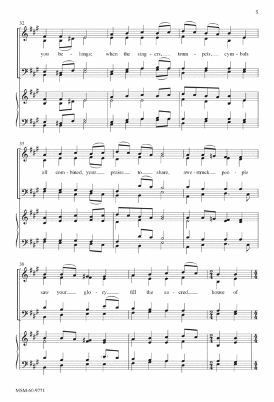 When the Morning Stars Together 4-Part scores gallery preview page 5