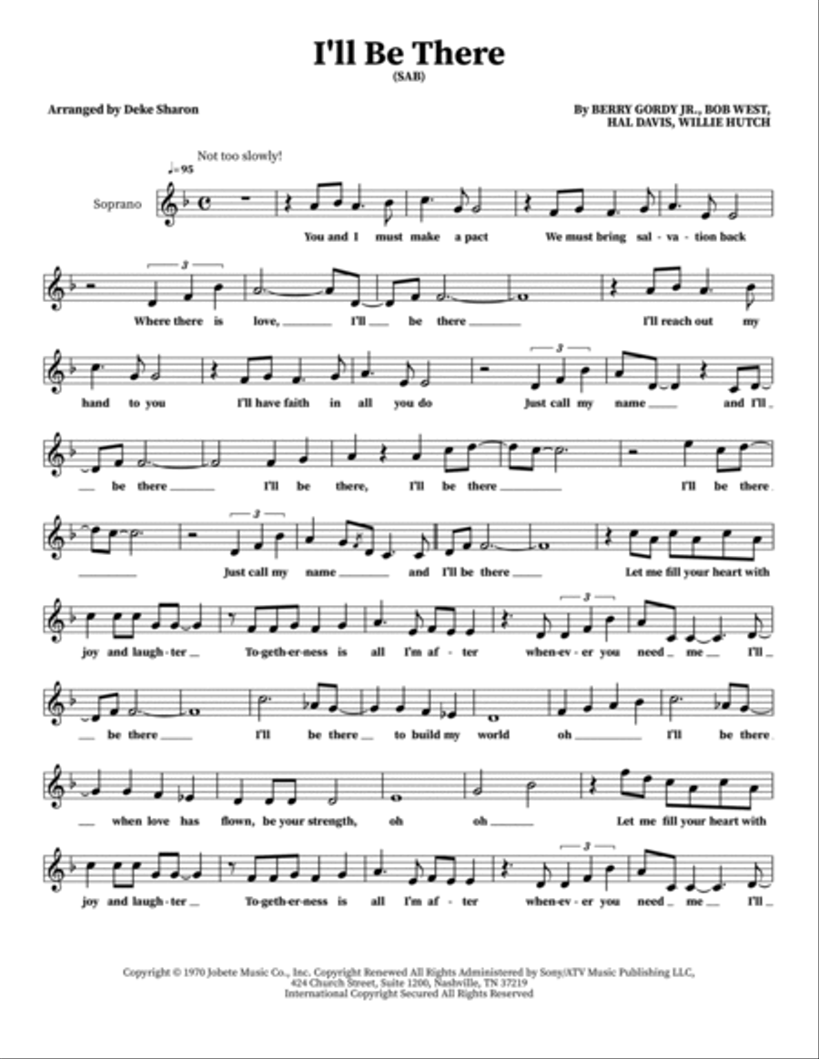 I'll Be There I'll Be There 3-Part scores gallery preview page 4