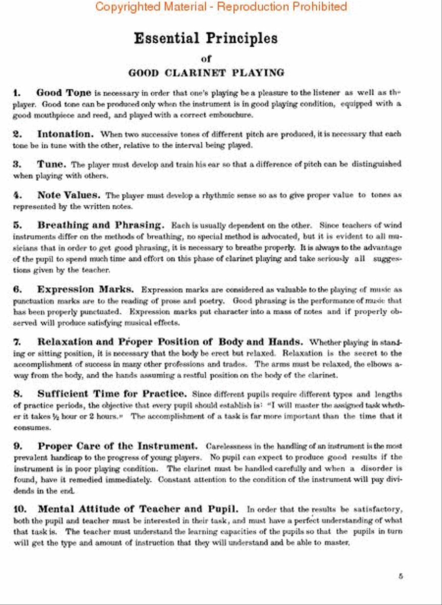 Rubank Intermediate Method – Clarinet Concert Band Methods scores gallery preview page 2
