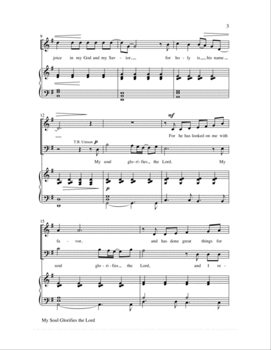 My Soul Glorifies the Lord (Mary's Magnificat) 4-Part scores gallery preview page 3