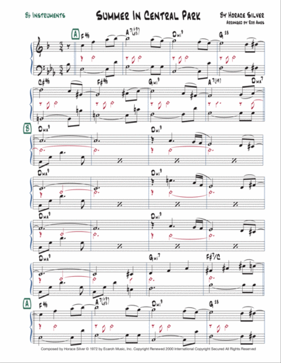 Summer In Central Park Voice scores gallery preview page 3