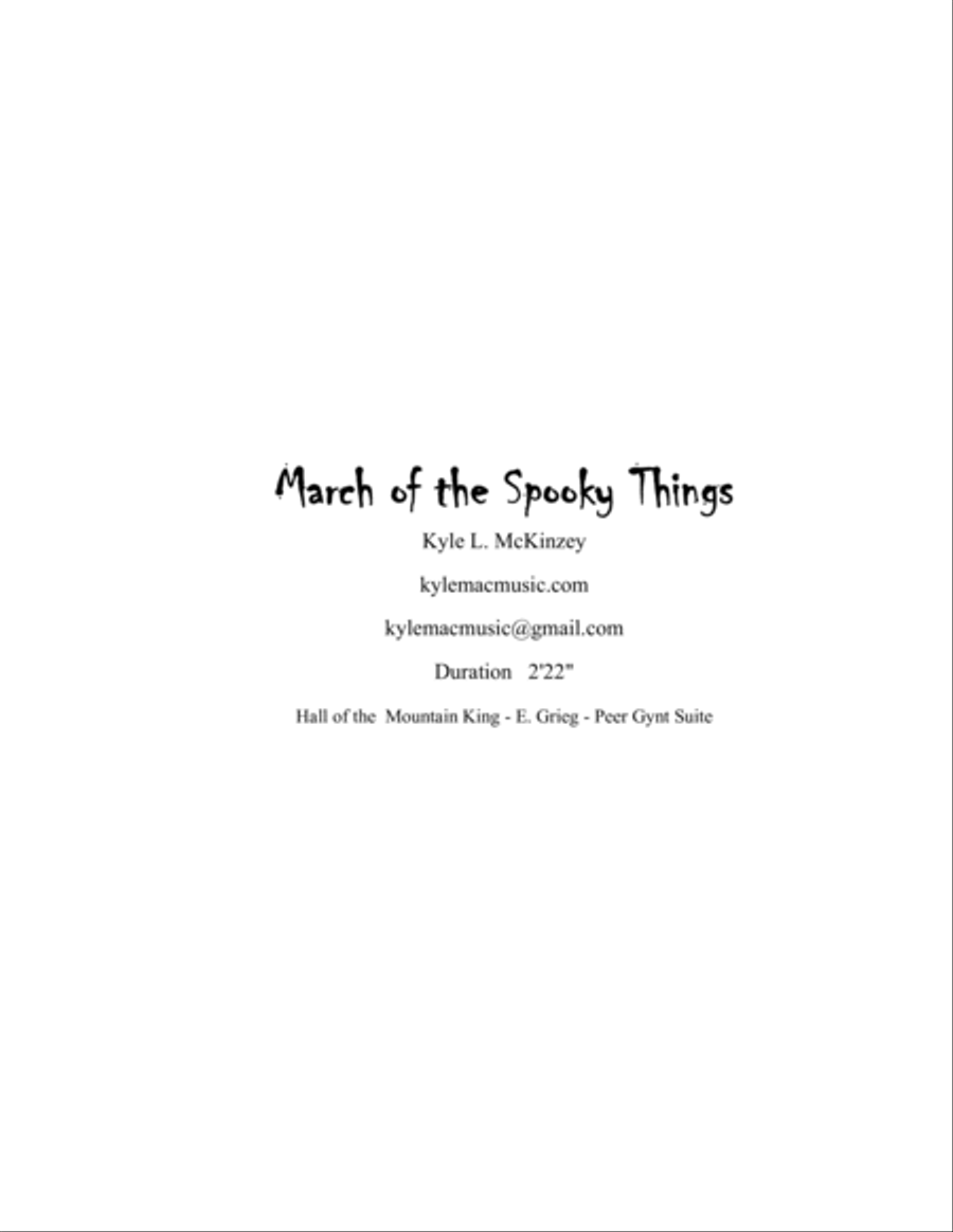 March of the Spooky Things Concert Band scores gallery preview page 3