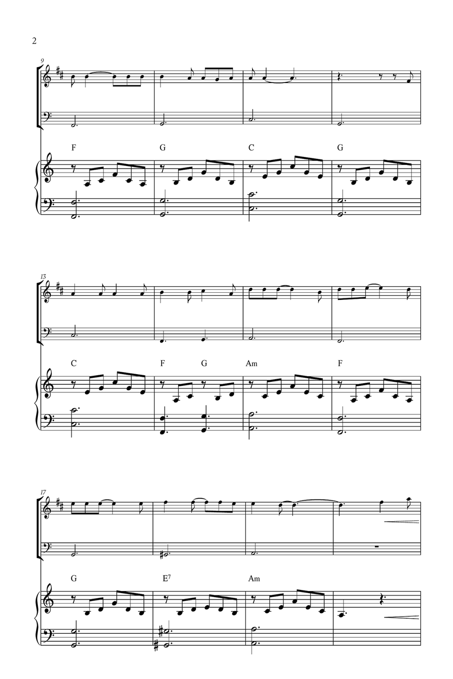 Hallelujah Hallelujah Bassoon scores gallery preview page 2