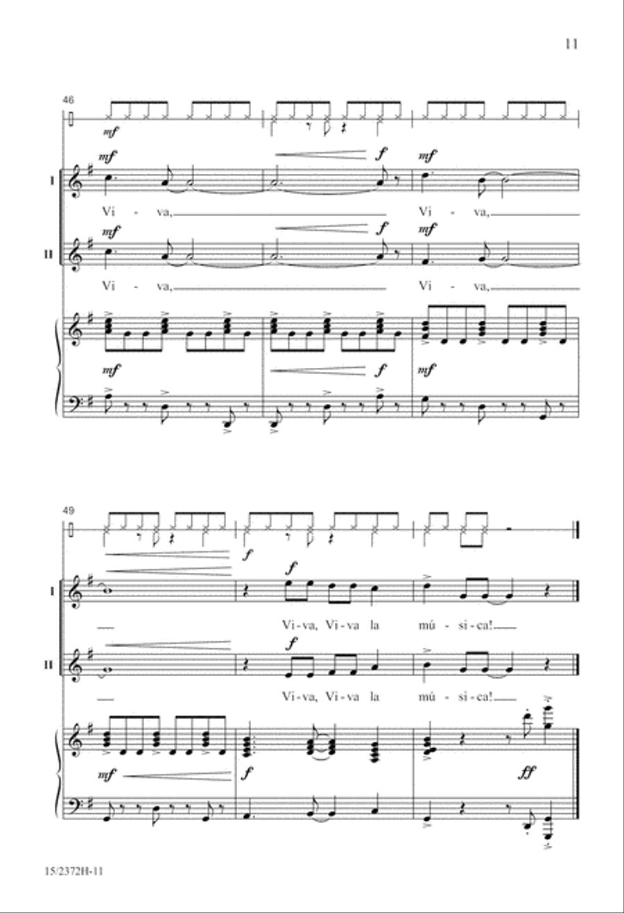 ¡Viva la Música! ¡Viva la Música! 2-Part scores gallery preview page 12
