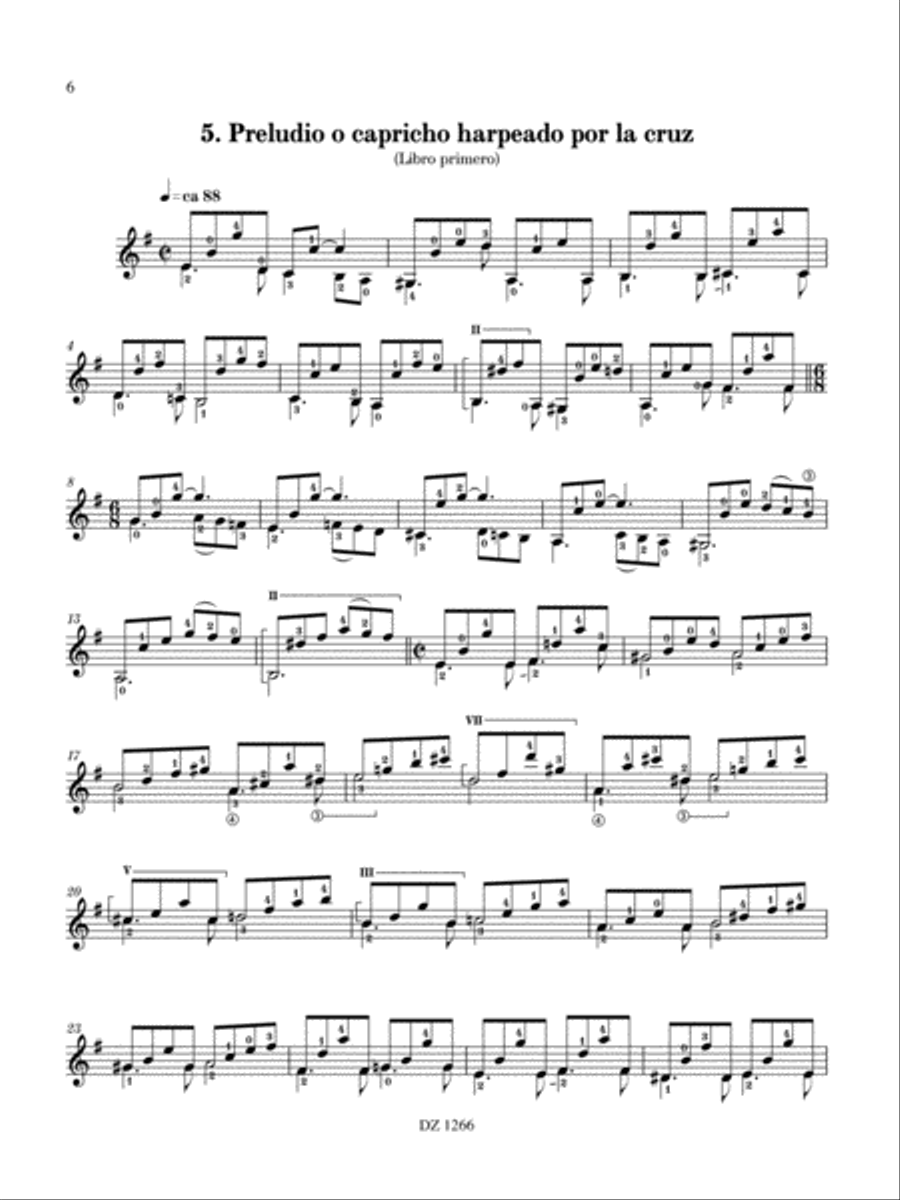 Instruccion de Musica sobre la Guitarra Espanola Classical Guitar scores gallery preview page 6