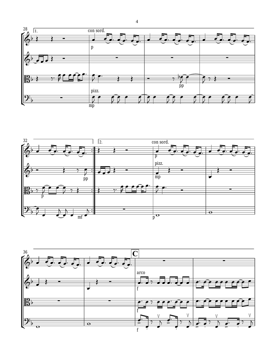 Unwritten String Quartet scores gallery preview page 4