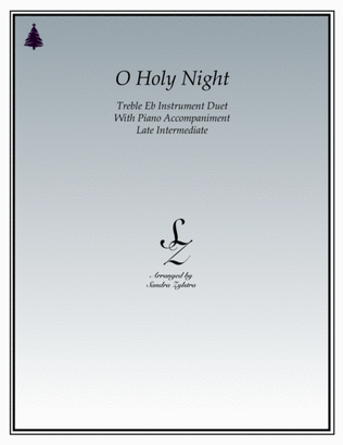 O Holy Night (treble Eb instrument duet)
