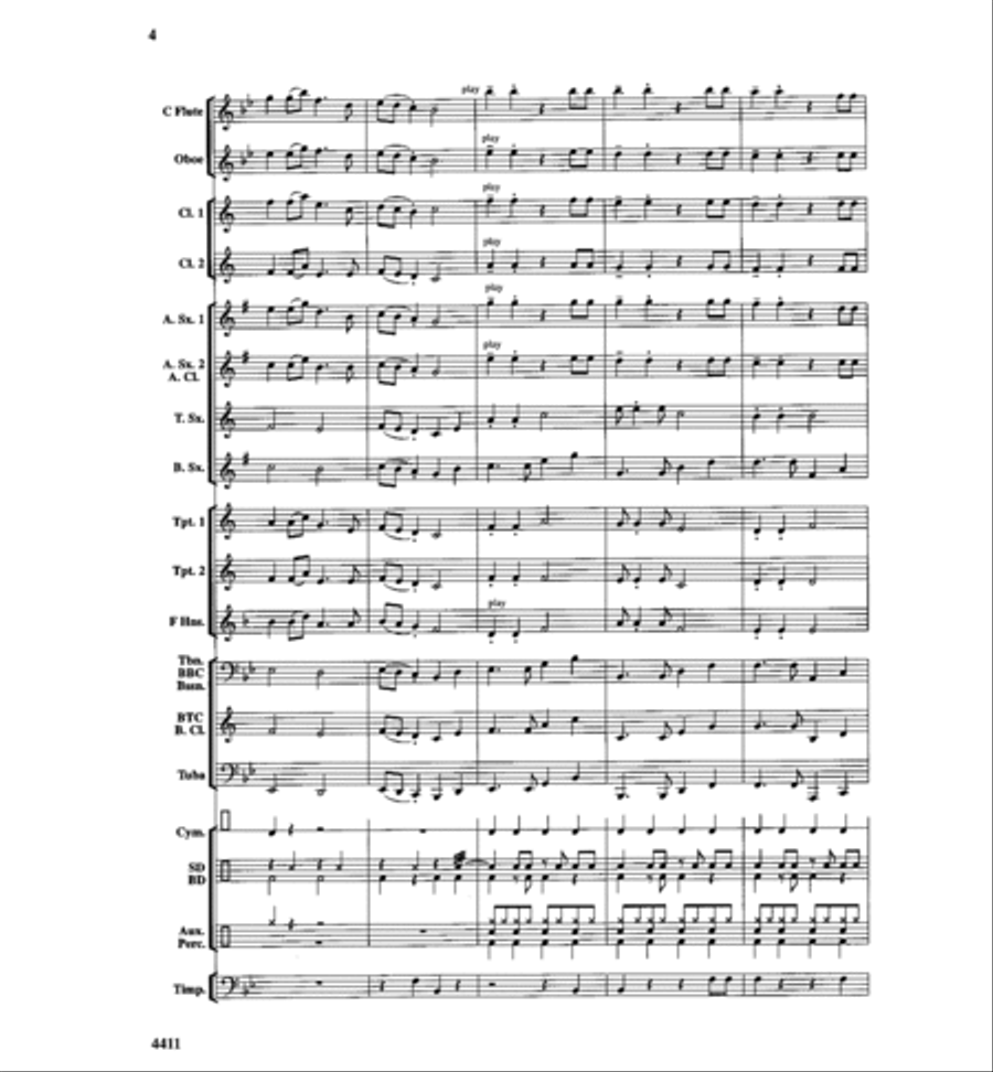 Up On the Housetop Concert Band scores gallery preview page 5