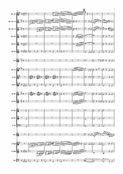 Weber's Jubilee Overture arranged for brass band. image number null