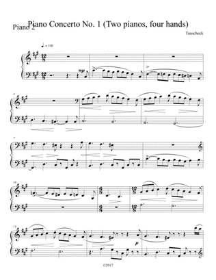 (Four hand arrangement) Piano Concerto No. I; Piano 2, Mov I