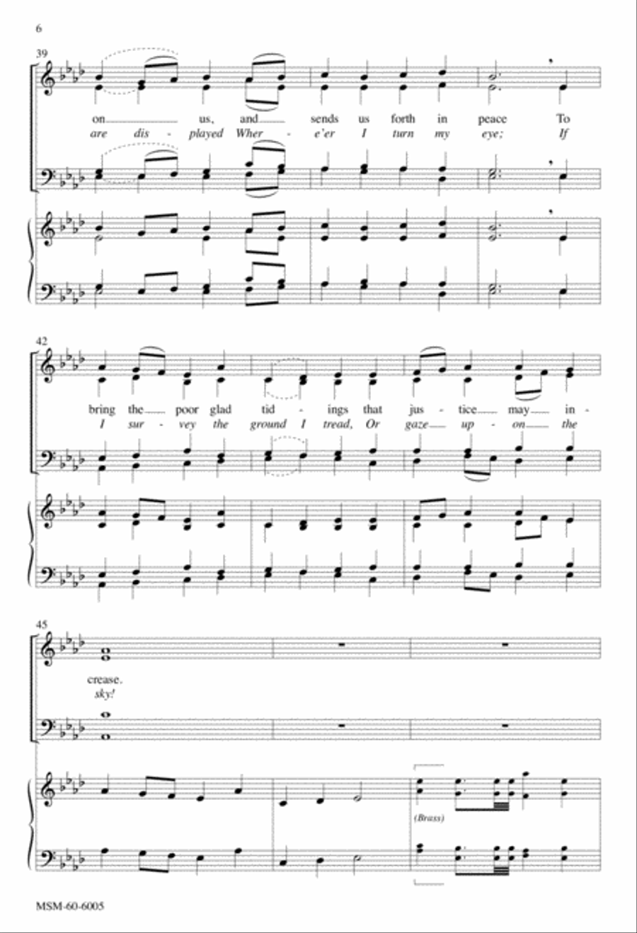 Go Forth and Preach the Gospel I Sing the Mighty Power of God 4-Part scores gallery preview page 6